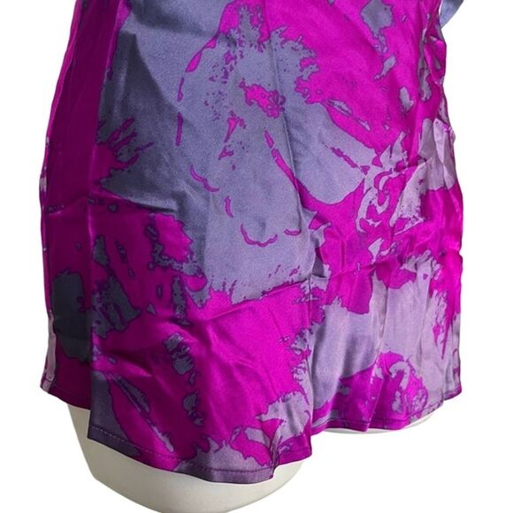 CABI FIT TO BE TIED Whimsigoth Purple Sleeveless Fairy Top 100% Silk Shirt XS - Picture 10 of 16